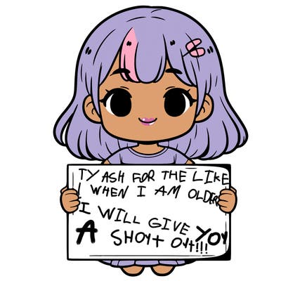 a girl holding a blank sign