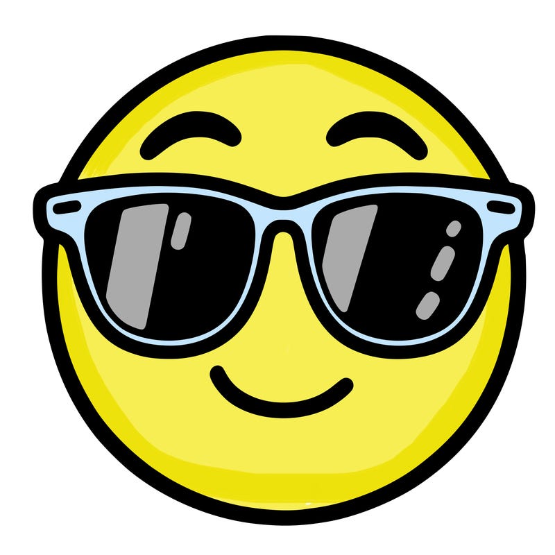 emoji with sunglasses