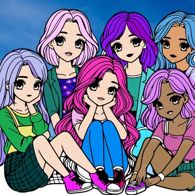 a realistic group of girls