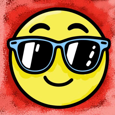 emoji with sunglasses