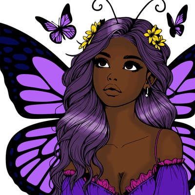 butterfly fairy realistic girl