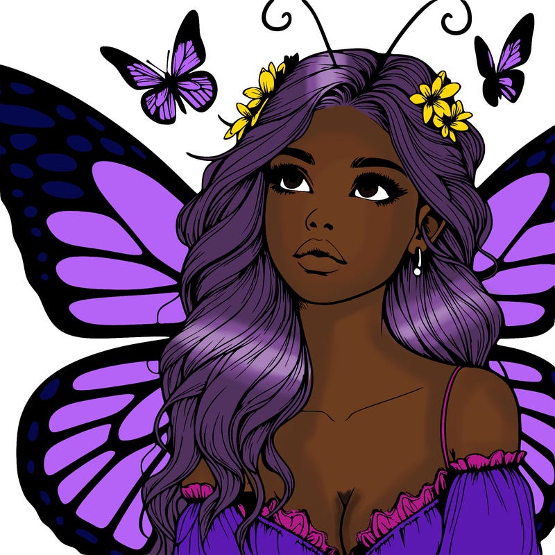 butterfly fairy realistic girl