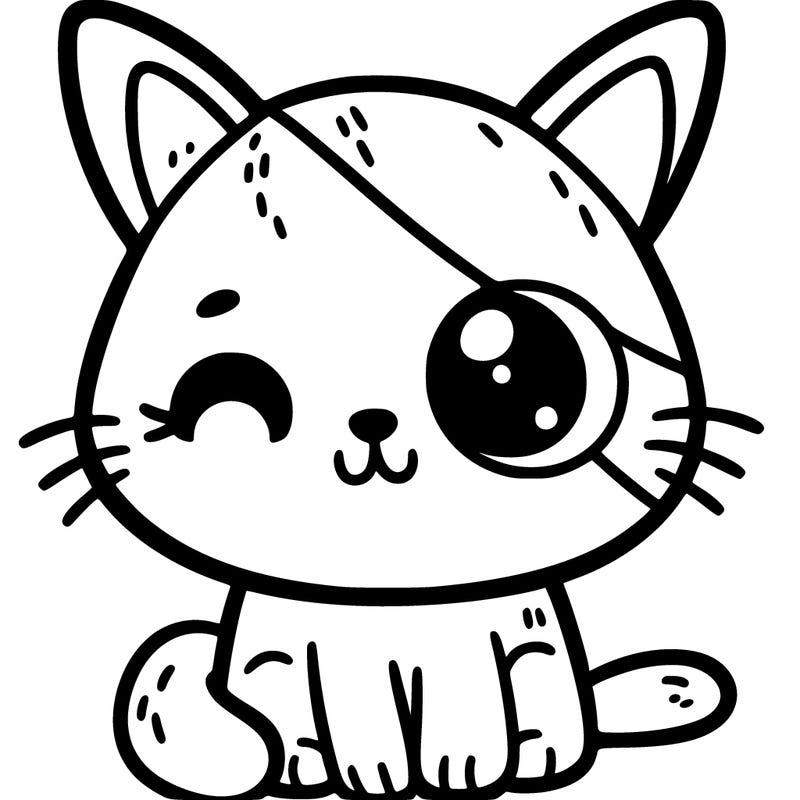 cat with no ear and eye on one side