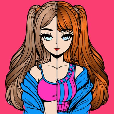 realistic girl split