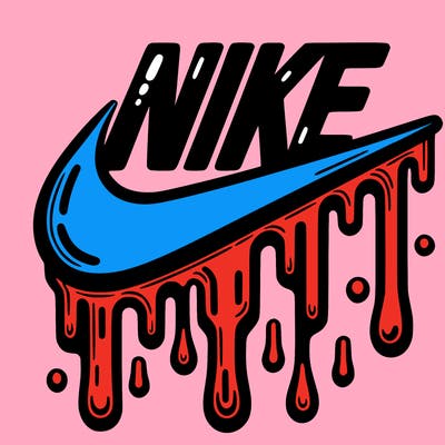 dripping nike logo
