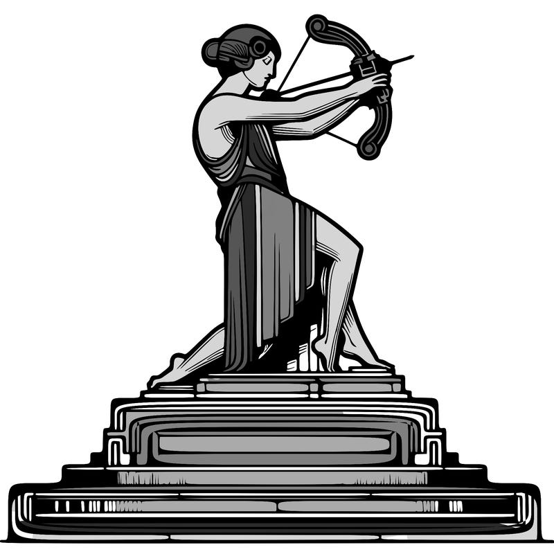 an grand art deco figure sculpture