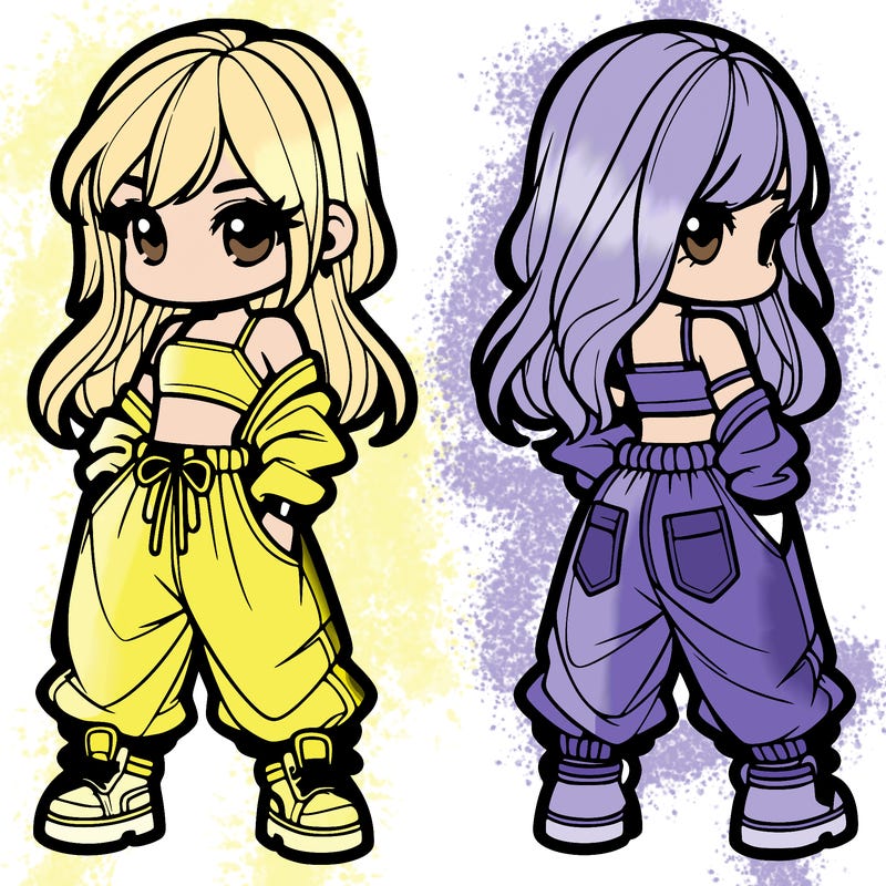 girl in crop top and baggy pants