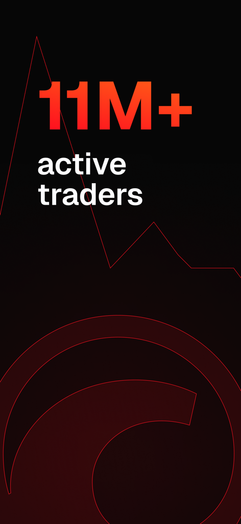 Text showing 11 million active traders on the cTrader platform