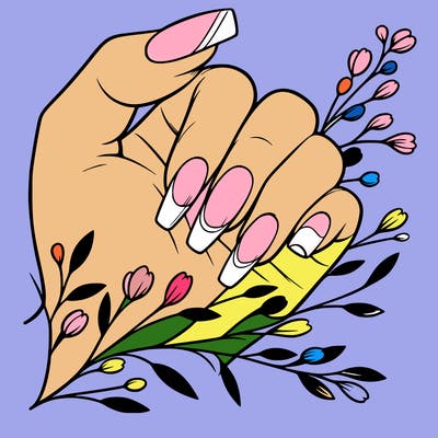 nails with french tip