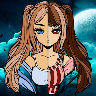 realistic girl split