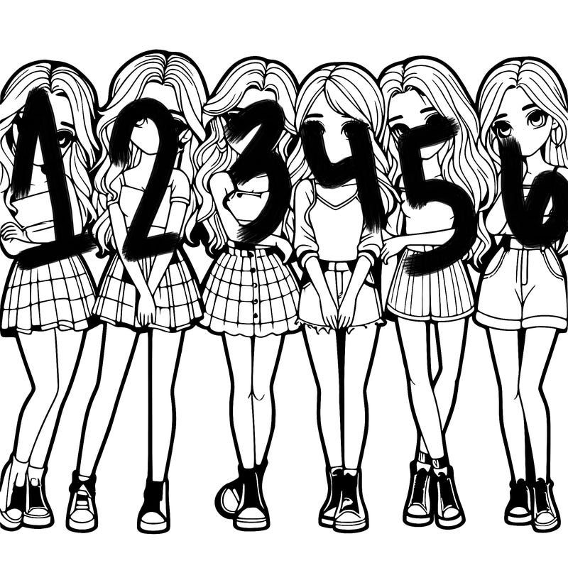 a group of girls realistic