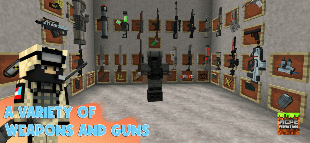 Mods for Minecraft PE - MCPE - Una variedad de armas y pistolas para mods de Minecraft PE
