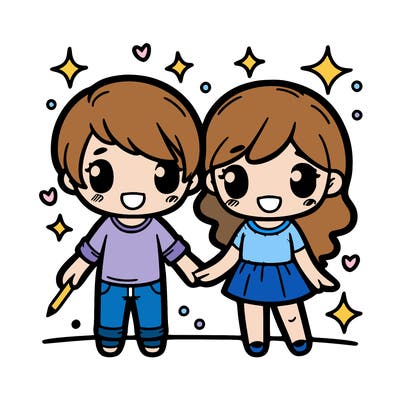 drawing to be shared between two people