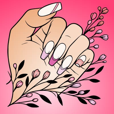 nails with french tip