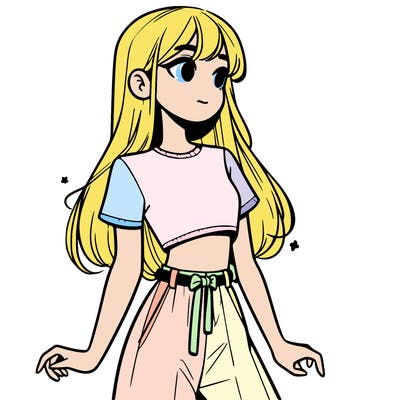 girl in a cute crop top