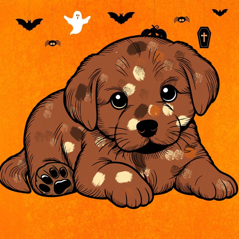 a cute realistic puppy