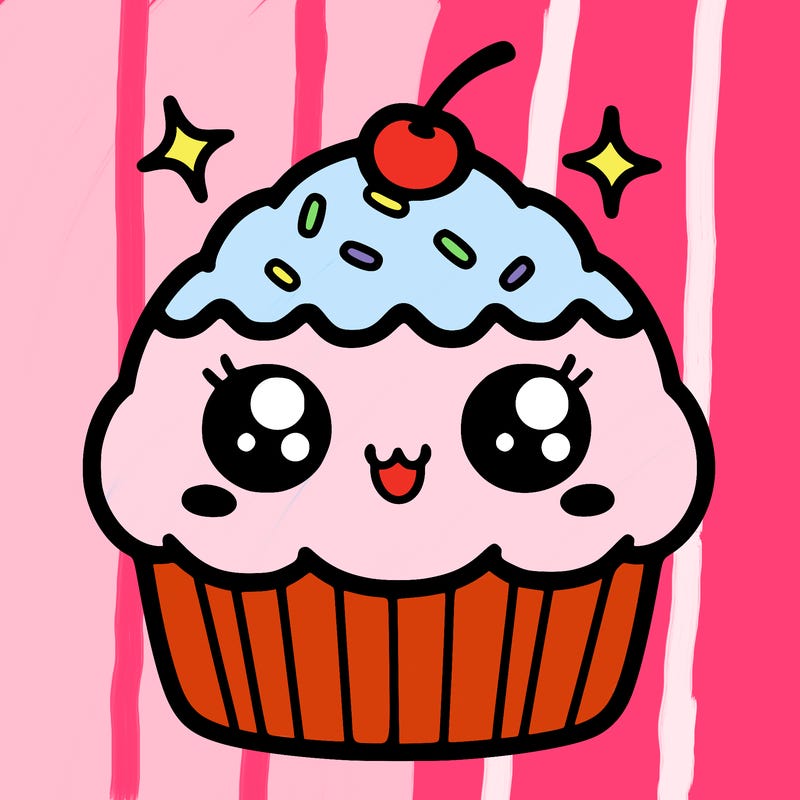 kawai cupcake