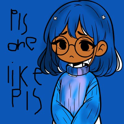 sad girl with glasses in a sweater