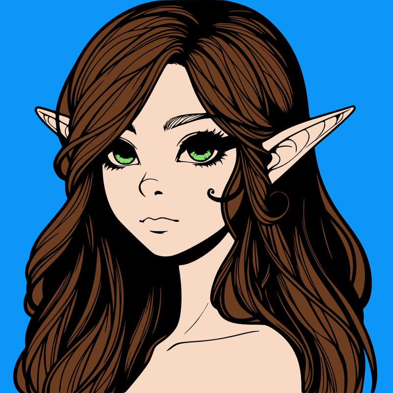 elf girl realistic dark fantasy