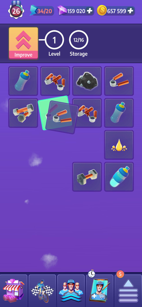 Tour de France Cycling Legends - 결합 가능한 스포츠 장비가 있는 사이클링 훈련 캠프 관리 인터페이스