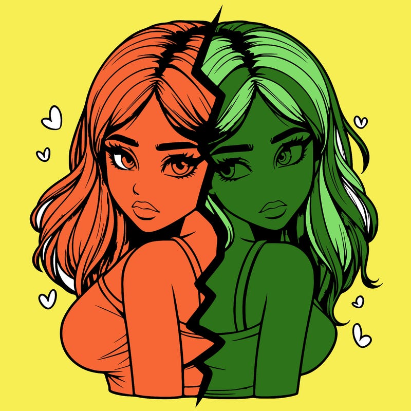 realistic girl split