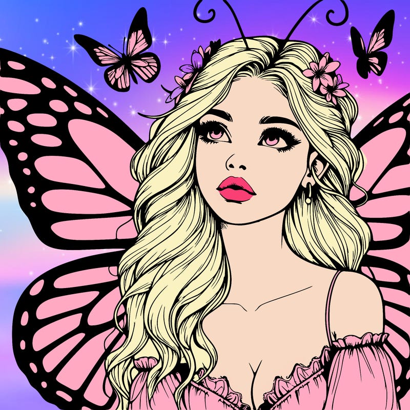 butterfly fairy realistic girl