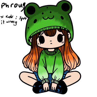 a girl wearing a frog hat and some frog socks