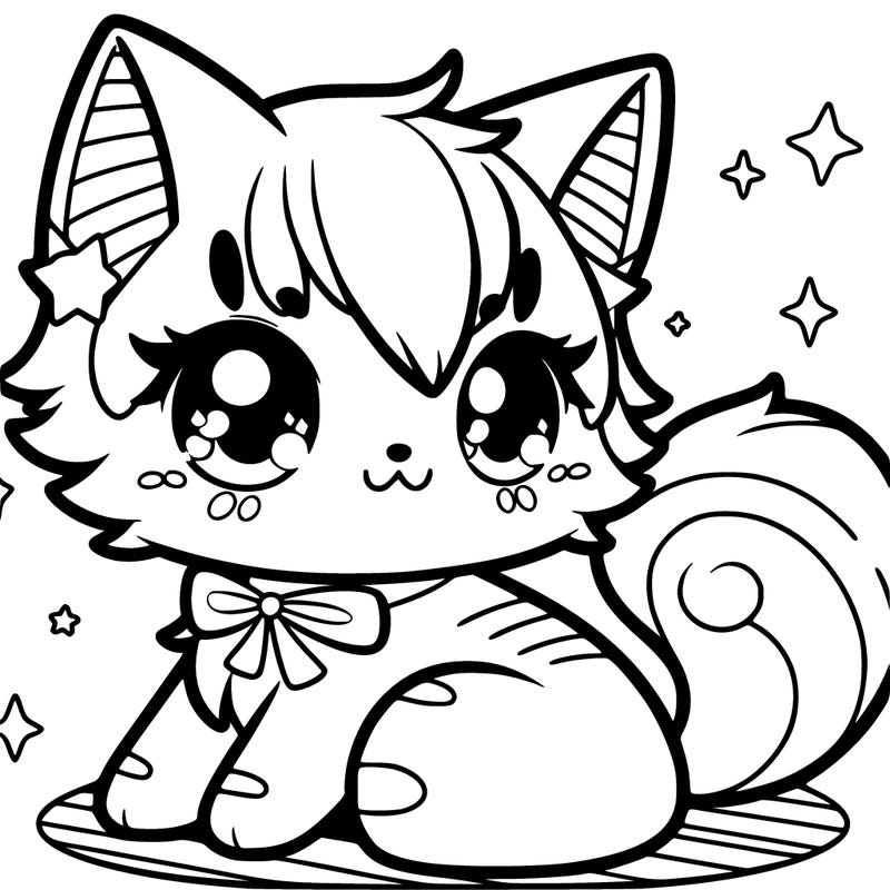 cat anime cute