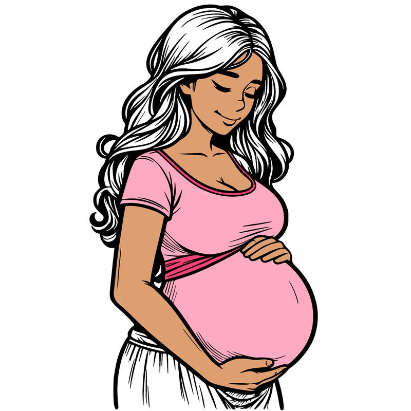 woman heavily pregnant realistic