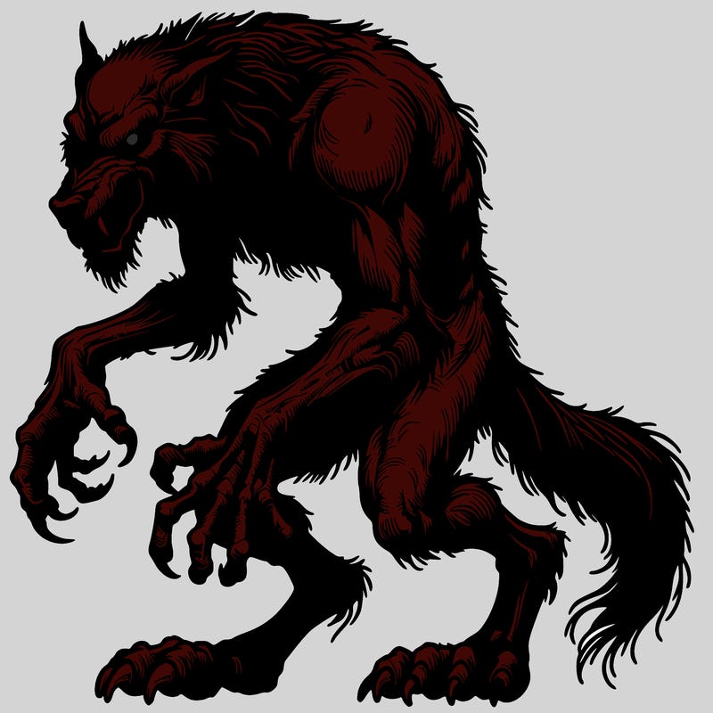 realistic scary werewolf