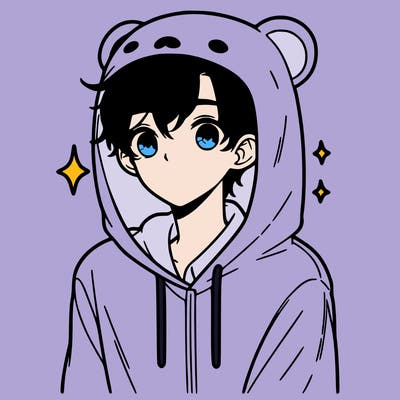 a 17 year old boy in a cute animal hoodie