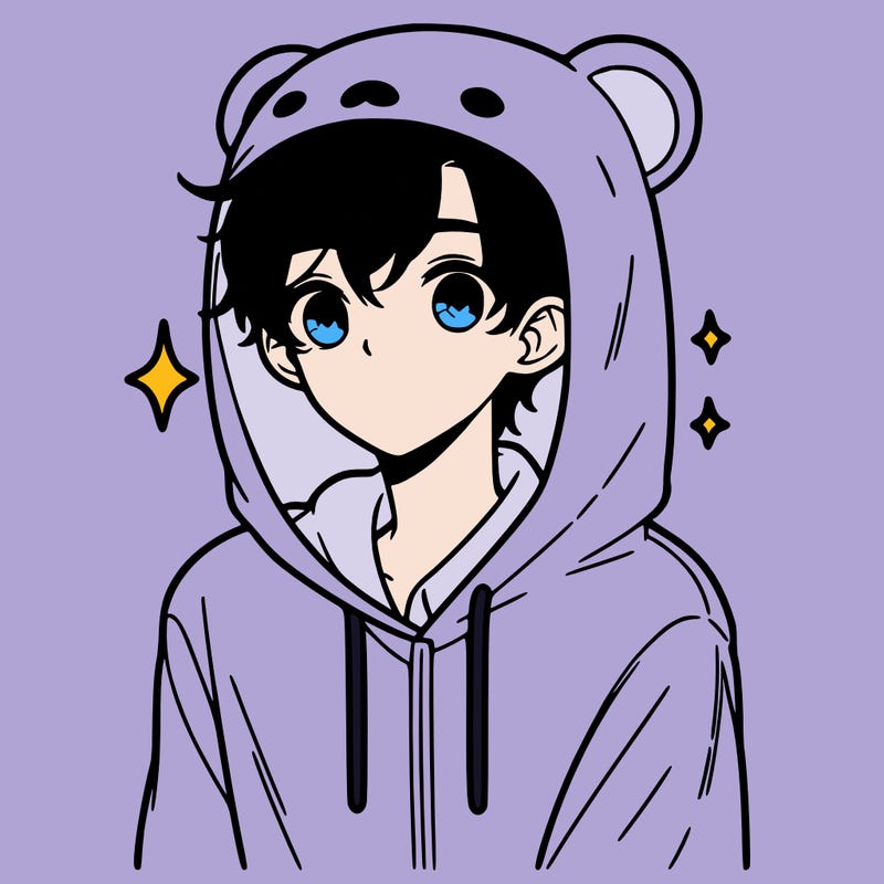 a 17 year old boy in a cute animal hoodie