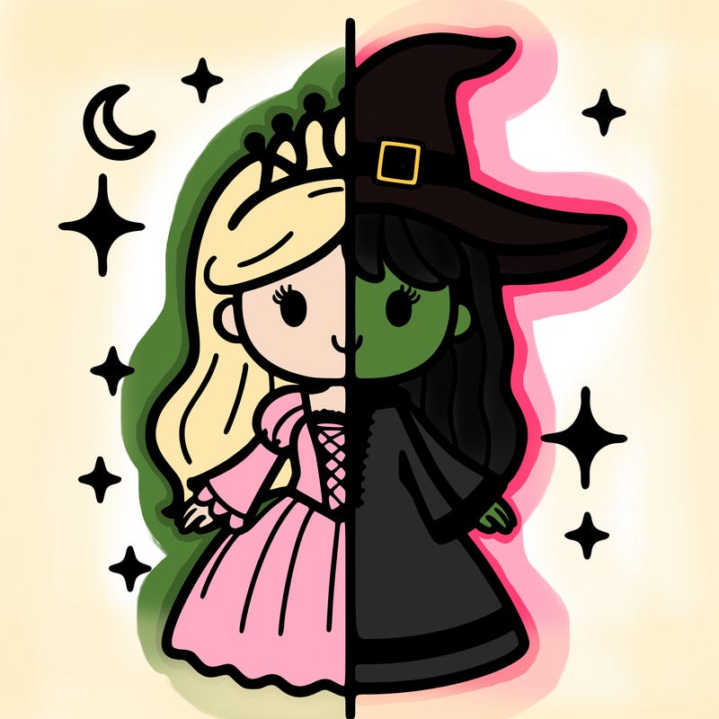 split princess and witch