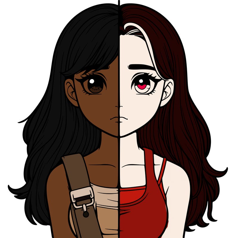 realistic girl split