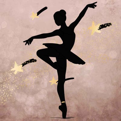 realistic person doing ballet