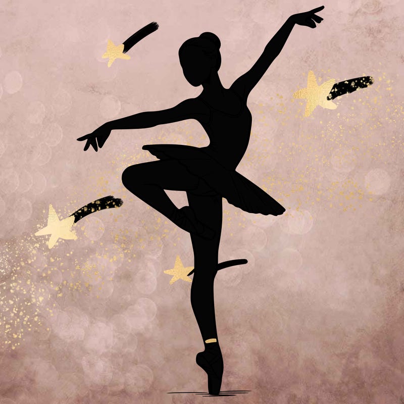 realistic person doing ballet