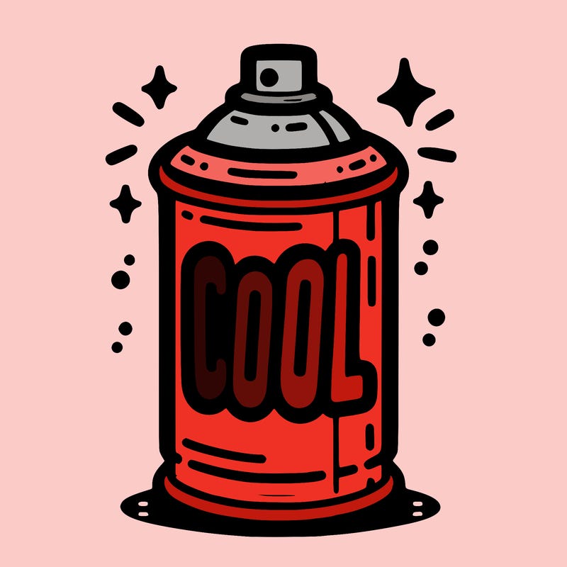 a spray paint can that's cool