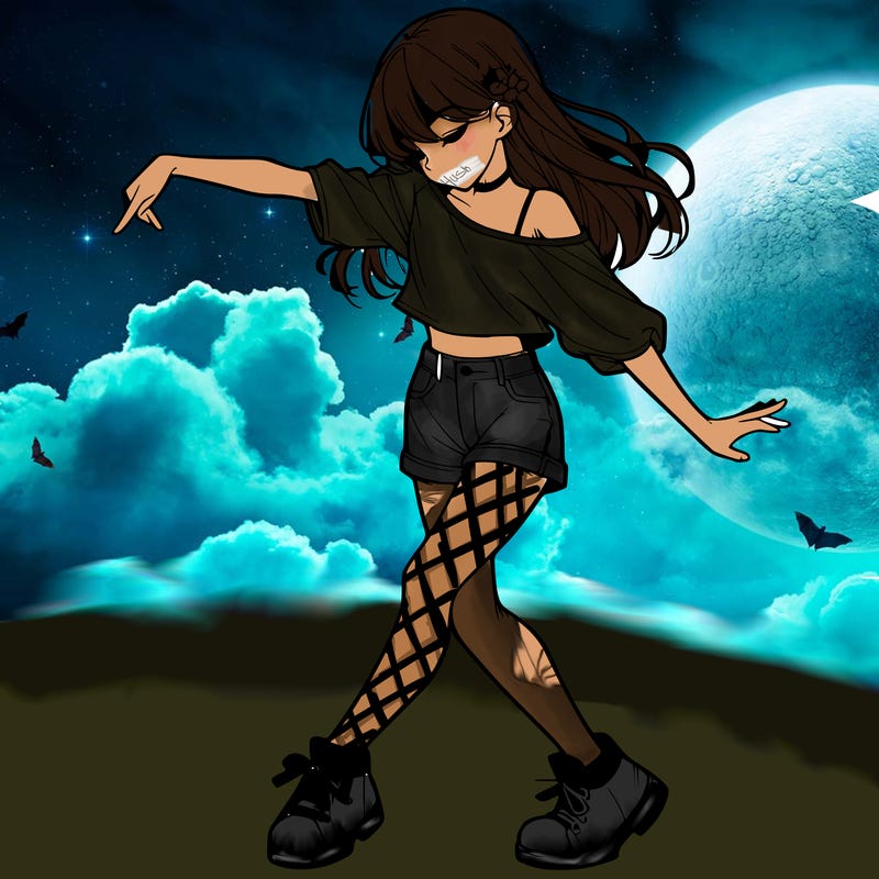 realistic girl danceing