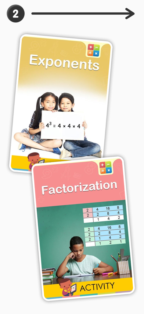 Math Games for 5th Grade Kids - Educational math activities for 5th grade students featuring lessons on exponents and factorization