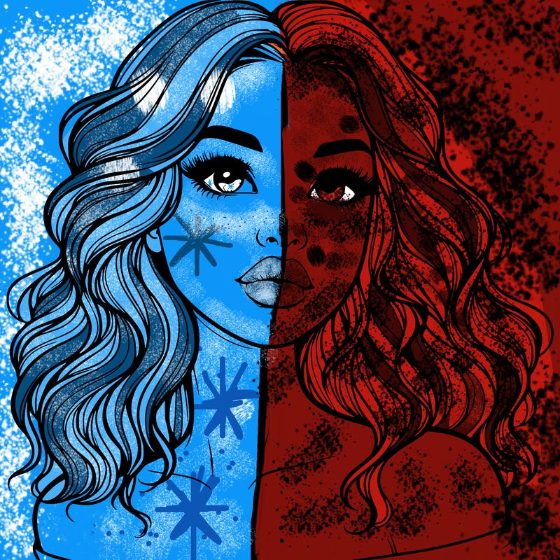 realistic girl with wavy hair and lips