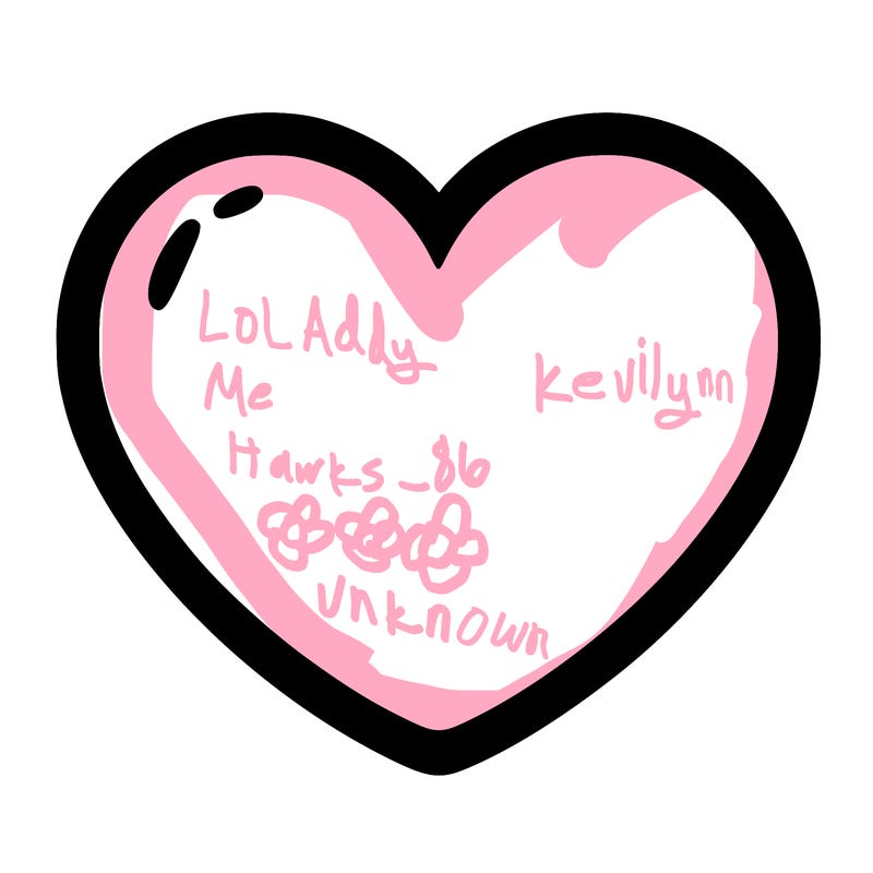 a blank heart