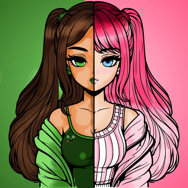 realistic girl split