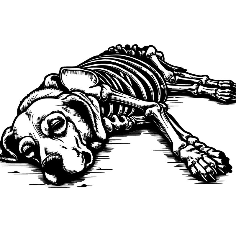 realistic dead dog