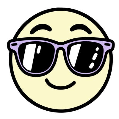 emoji with sunglasses