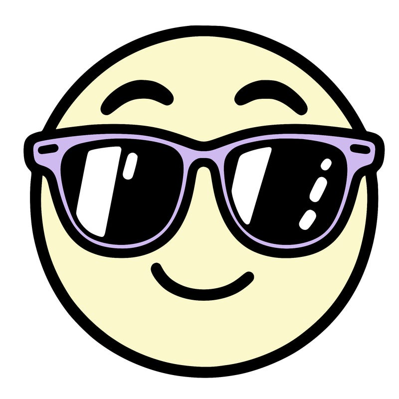 emoji with sunglasses