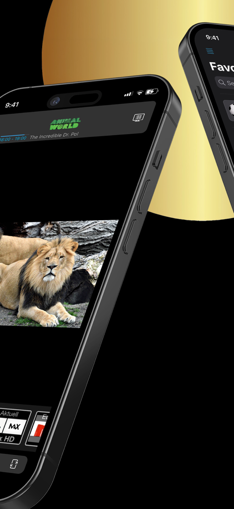 IPTV Streamer Max - IPTV Streamer Max app on iPhone showing a live nature channel documentary