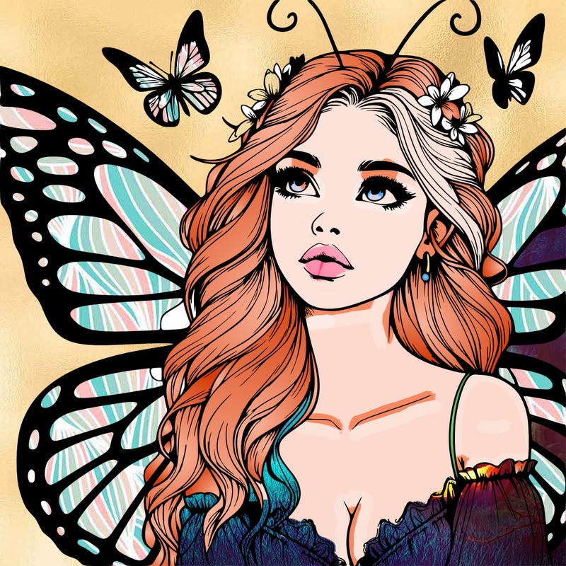 butterfly fairy realistic girl