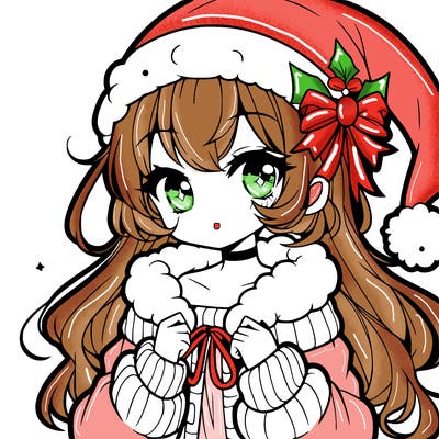 christmas anime girl