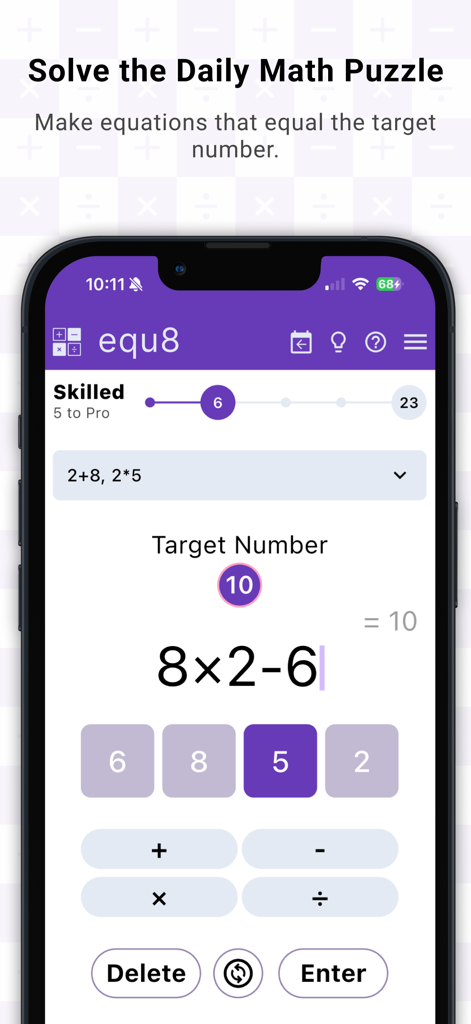 Equ8: Daily Math Puzzle - Games App | MWM