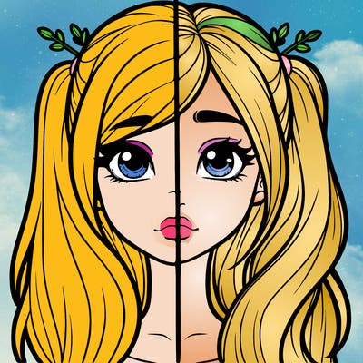 realistic girl split